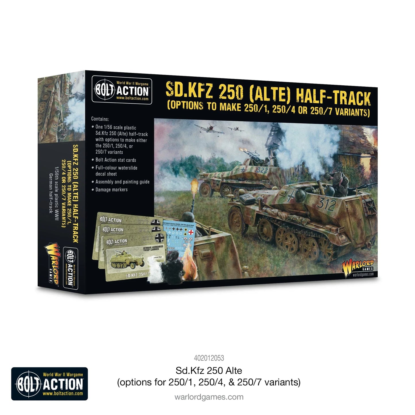 Bolt Action - Sd.Kfz 250 Alte inc. 250/1, 250/4 & 250/7 Options (Plastic)