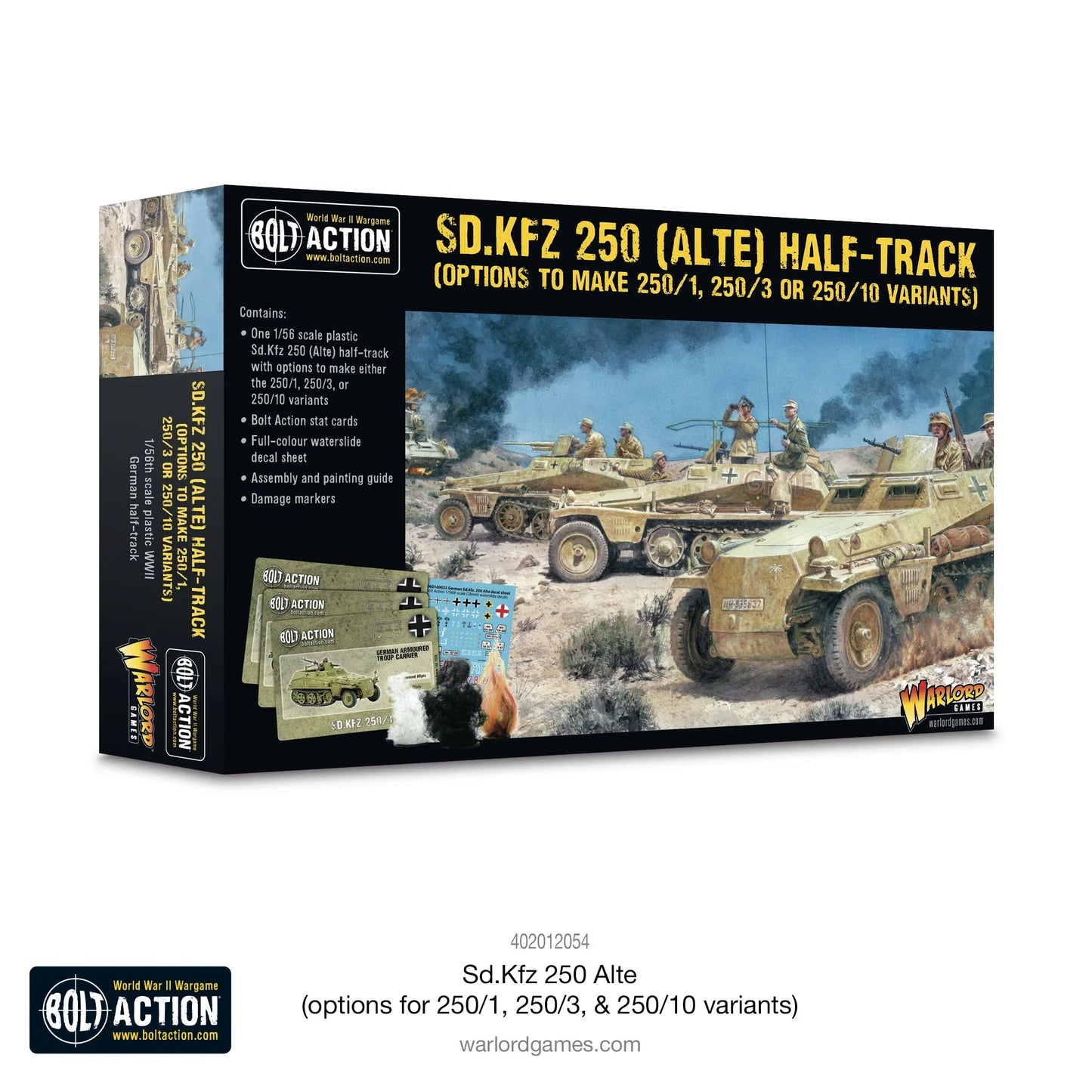 Bolt Action - Sd.Kfz 250 Alte inc. 250/1, 250/3 & 250/10 Options (Plastic)