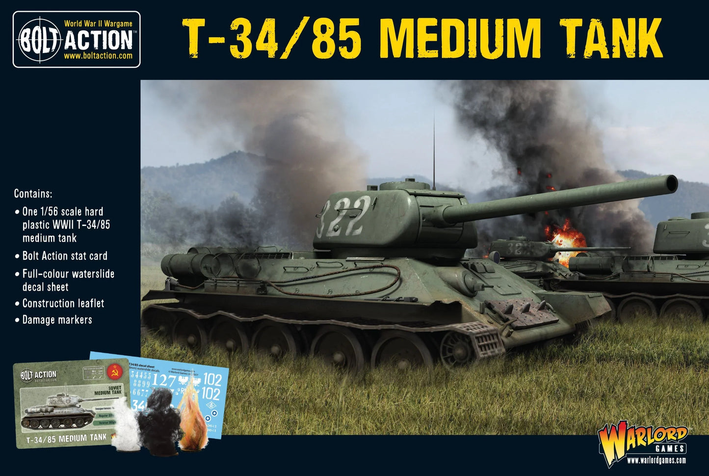 Bolt Action - T34/85 Soviet Medium Tank (Plastic)
