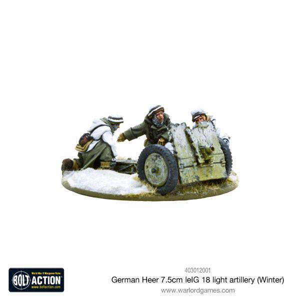 Bolt Action - German Heer (Winter) 75mm leIG 18 Light Artillery