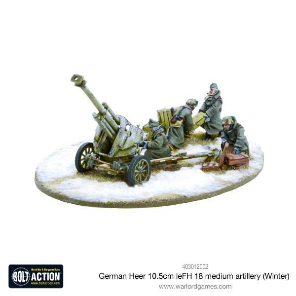Bolt Action - German Heer (Winter) leFH 18/40 10.5cm Howitzer