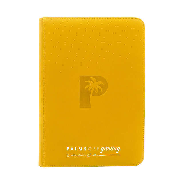Palms Off Gaming Collector's Series 9 Pocket Zip Trading Card Binder - Yellow