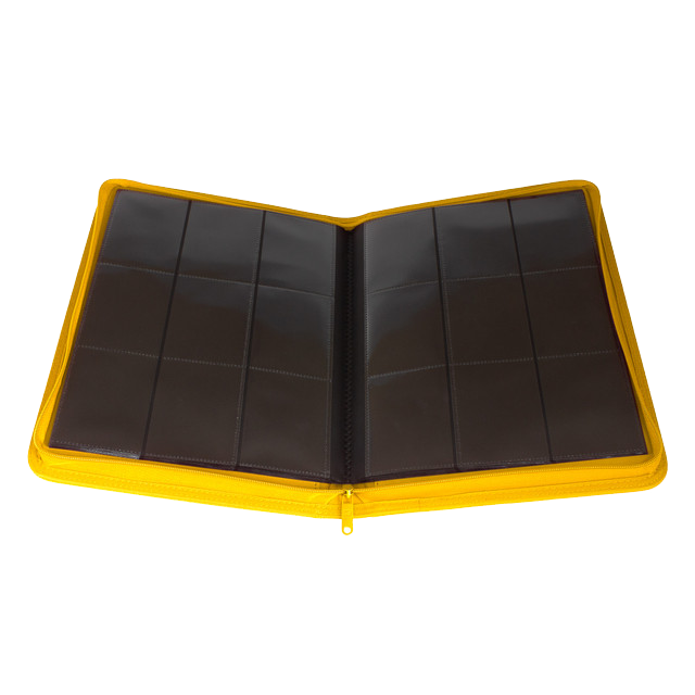 Palms Off Gaming Collector's Series 9 Pocket Zip Trading Card Binder - Yellow