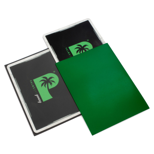 Palms Off Gaming Blackout Deck Sleeves - Standard Size - Green - 100pc