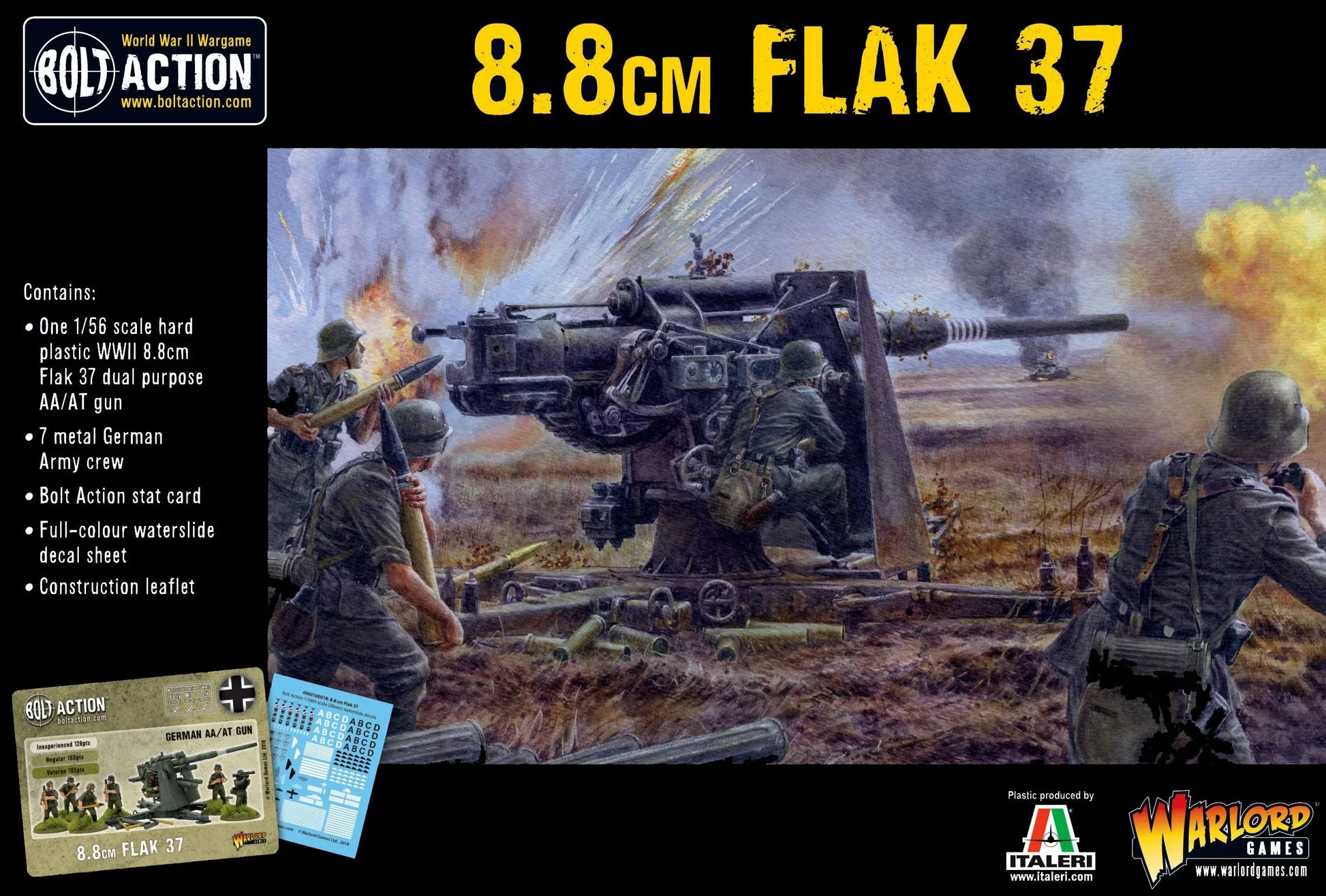 Bolt Action - 8.8cm Flak 37 Anti-Tank Gun (Plastic)