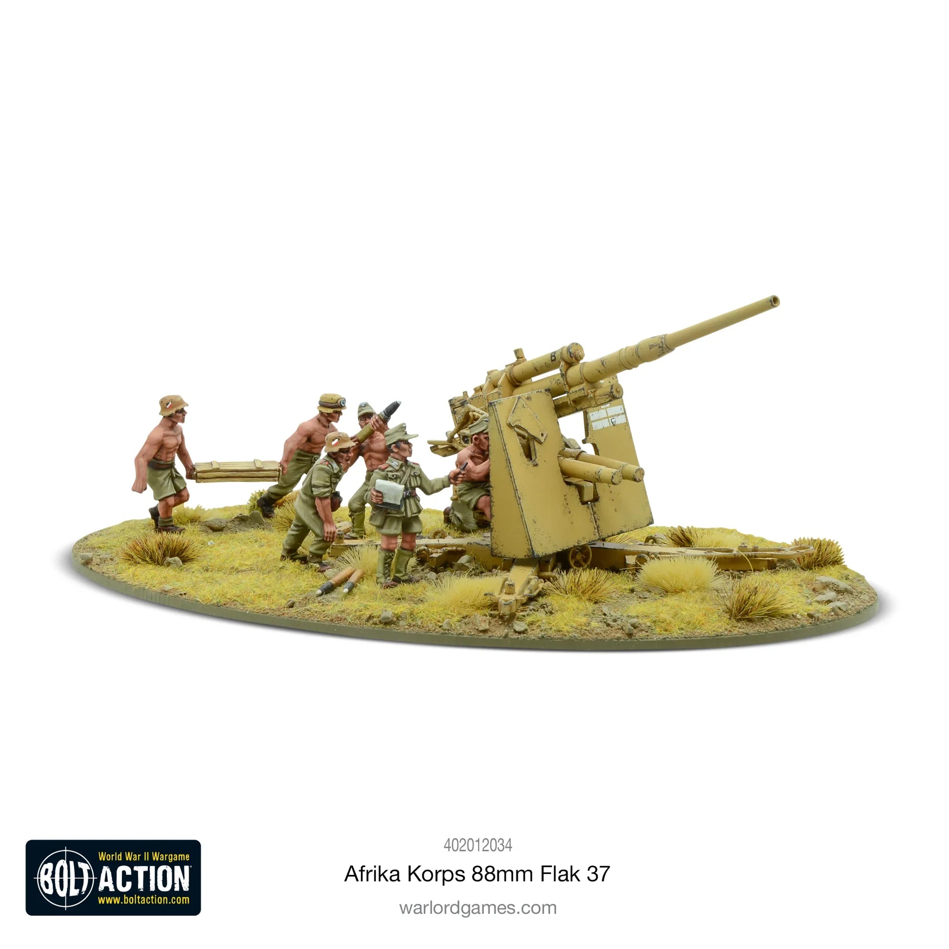 Bolt Action - Afrika Korps 8.8cm Flak 37 Anti-Tank Gun (Plastic)