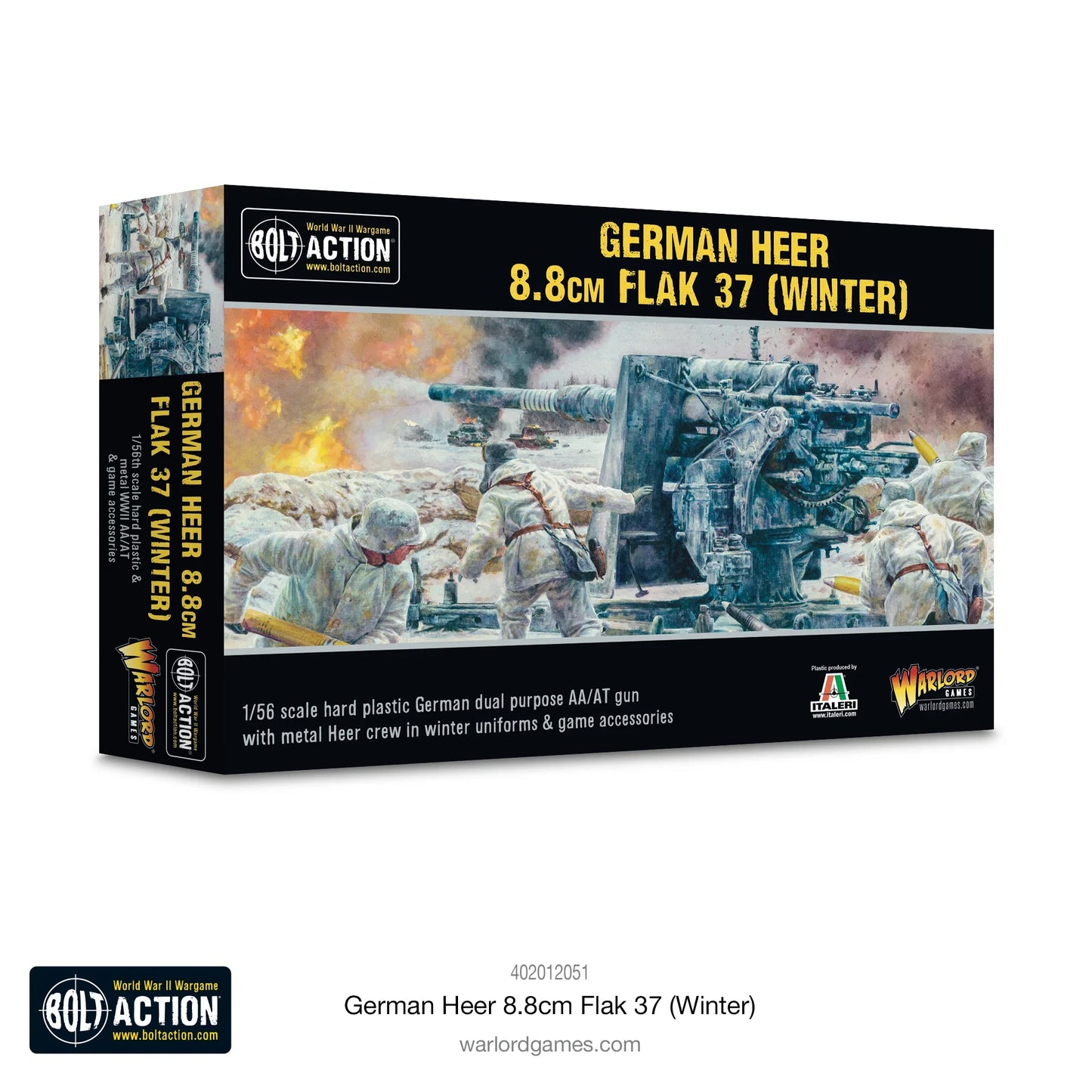 Bolt Action - German Heer (Winter) 8.8cm Flak 37 Anti-Tank Gun (Plastic)