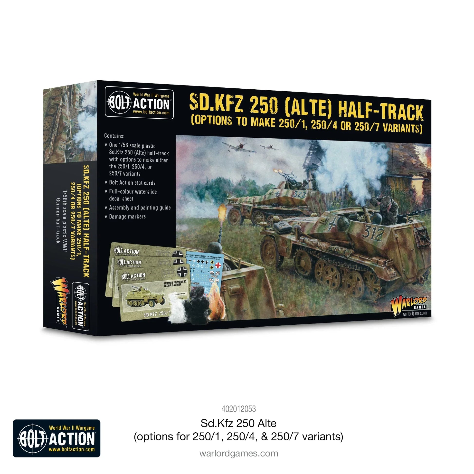 Bolt Action - Sd.Kfz 250 Alte inc. 250/1, 250/4 & 250/7 Options (Plastic)