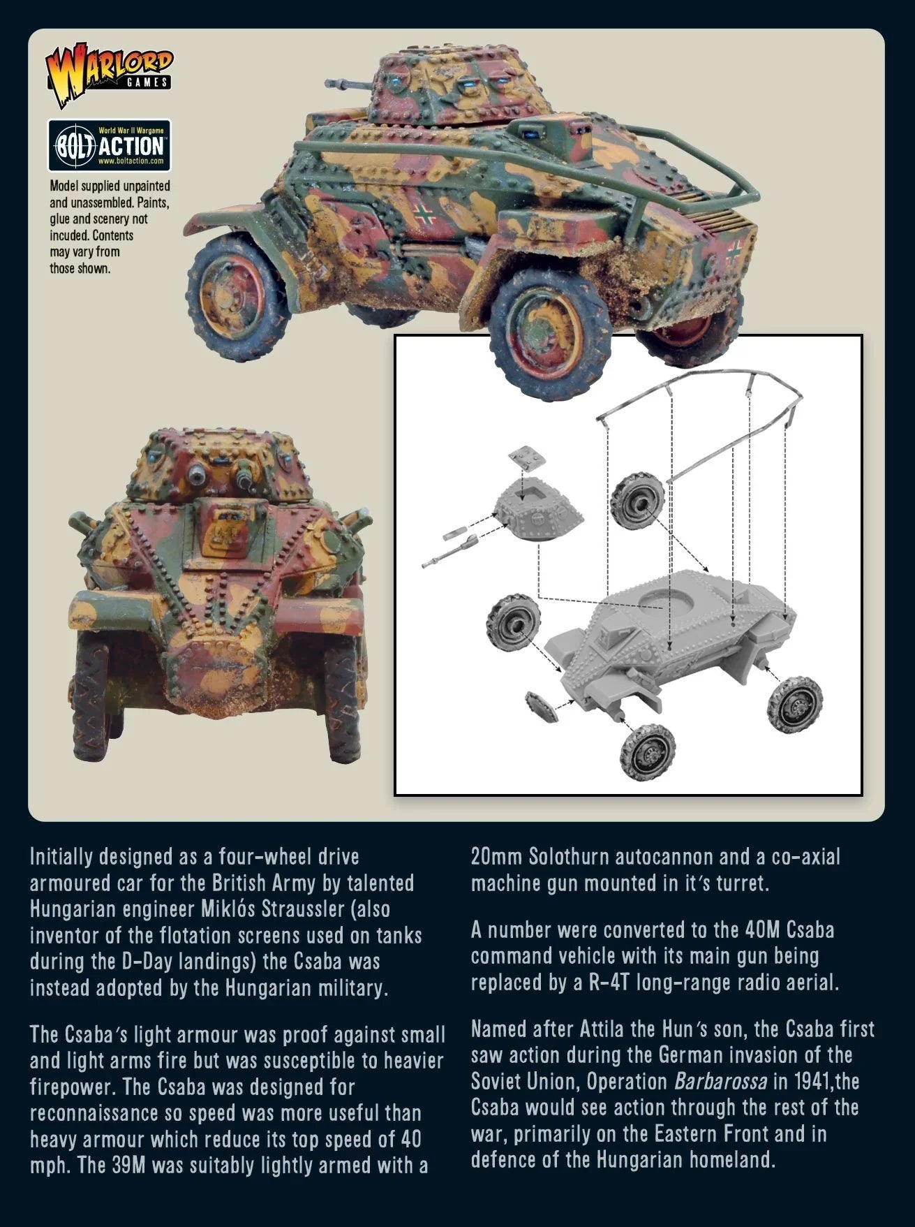 Bolt Action - Hungarian 39M Csaba Armoured Car