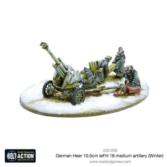 Bolt Action - German Heer (Winter) leFH 18/40 10.5cm Howitzer