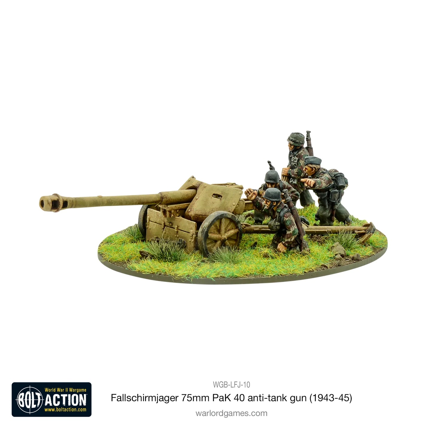 Bolt Action - Fallschirmjager 75mm Pak 40 Anti-Tank Gun