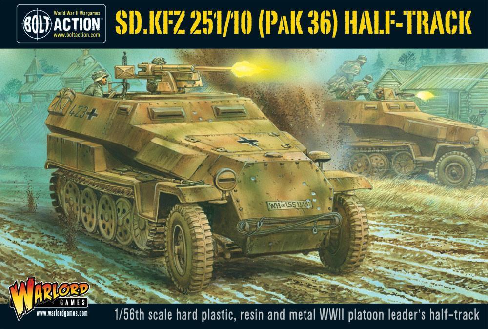 Bolt Action - Sd.Kfz 251/10 Ausf C (Pak 36) Half Track (Plastic)