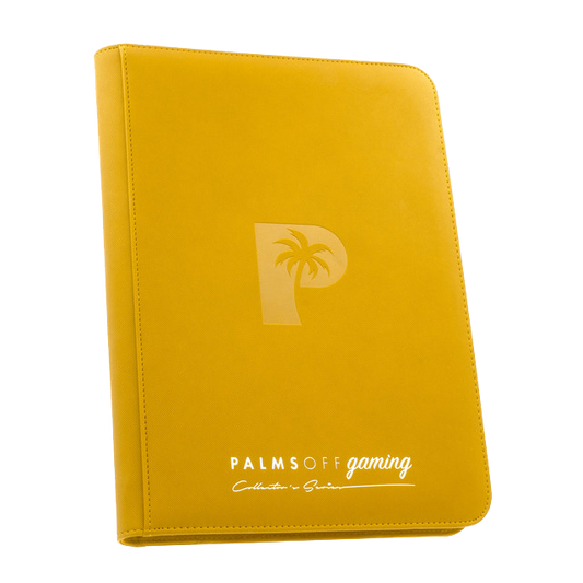 Palms Off Gaming Collector's Series 9 Pocket Zip Trading Card Binder - Yellow