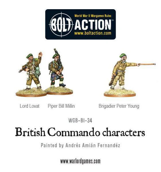 Bolt Action - Commando Characters (Lord Lovat, Piper Millin & Brigadier Young)