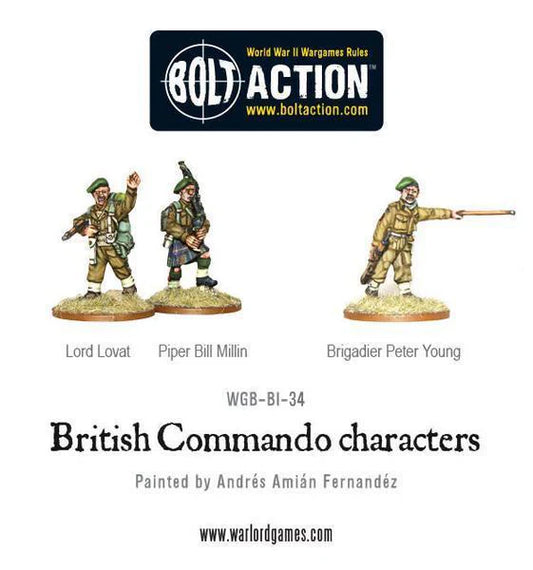 Bolt Action - Commando Characters (Lord Lovat, Piper Millin & Brigadier Young)